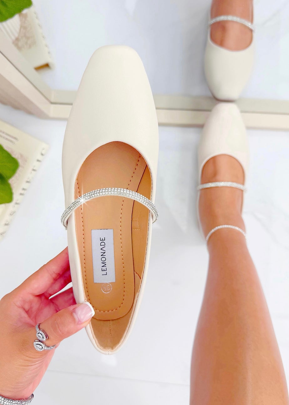 Love Lemonade Nude Crystal Belle Dolly Shoes
