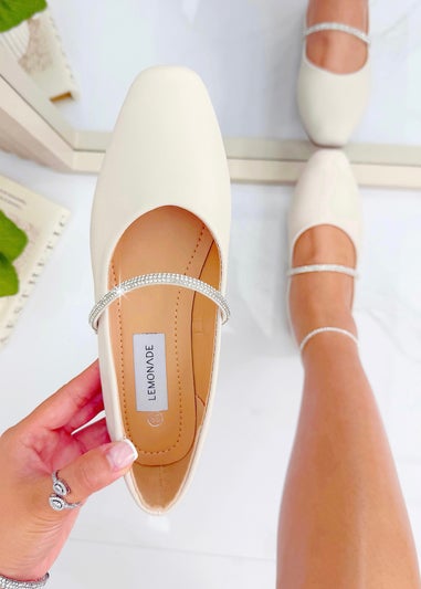 Love Lemonade Nude Crystal Belle Dolly Shoes