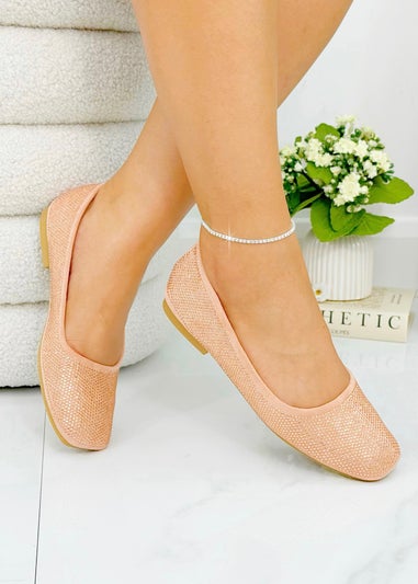 Love Lemonade Pink Crystal Twinkle Dolly Shoes