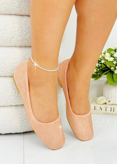 Love Lemonade Pink Crystal Twinkle Dolly Shoes