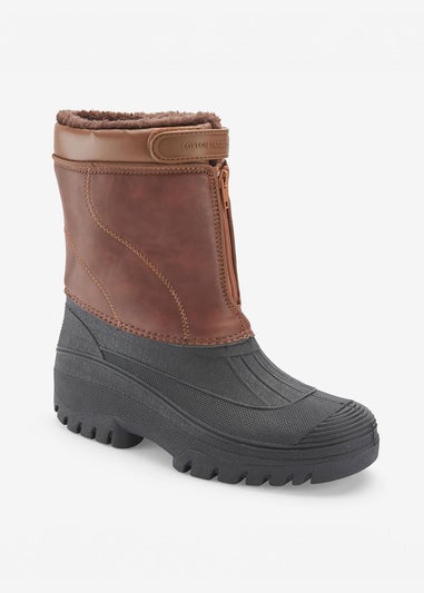 Cotton Traders Bronze Waterproof Highland Boots