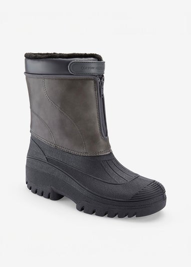 Cotton Traders Graphite Waterproof Highland Boots