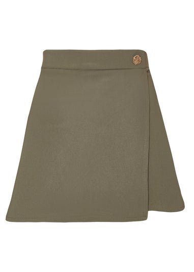 Quiz Khaki Asymmetric Wrap Skort