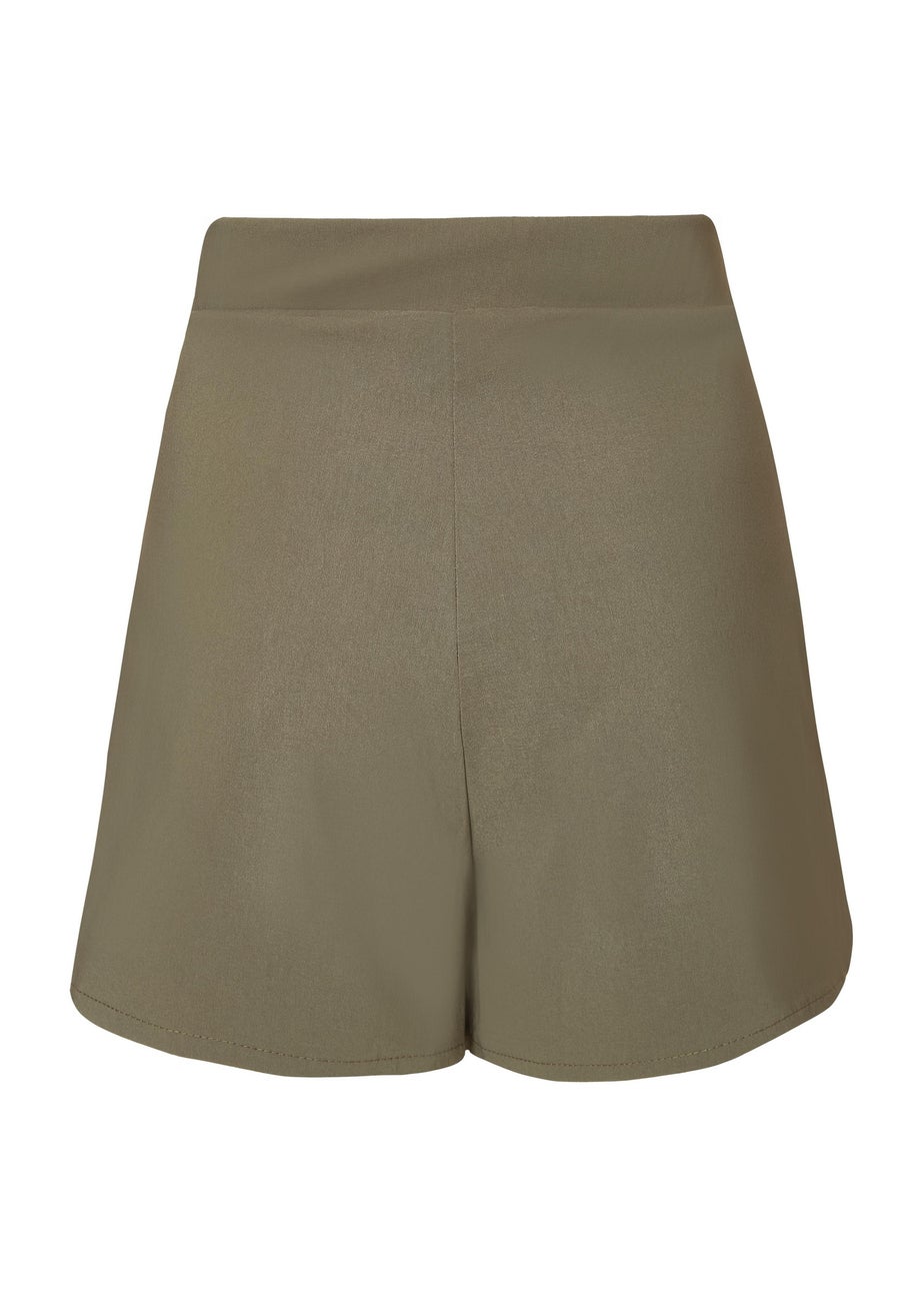 Quiz Khaki Asymmetric Wrap Skort