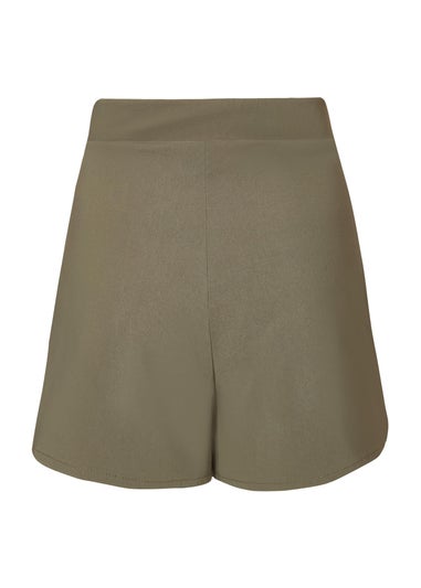 Quiz Khaki Asymmetric Wrap Skort