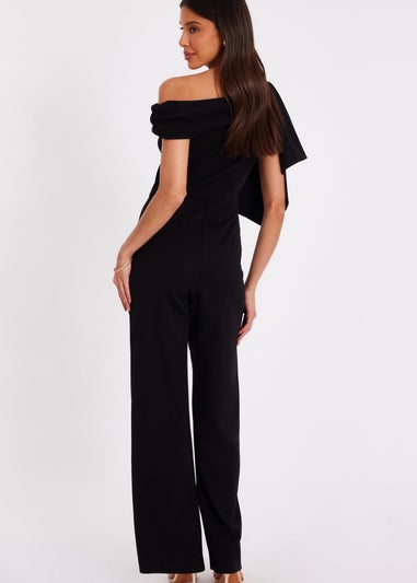 Quiz Black Tie Sleeve Jumpsuit