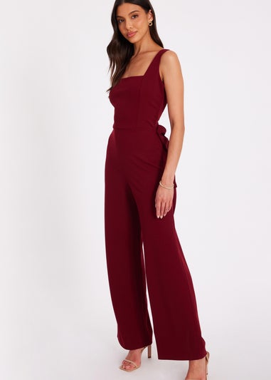 Quiz Red Bow Back Jumpsuit