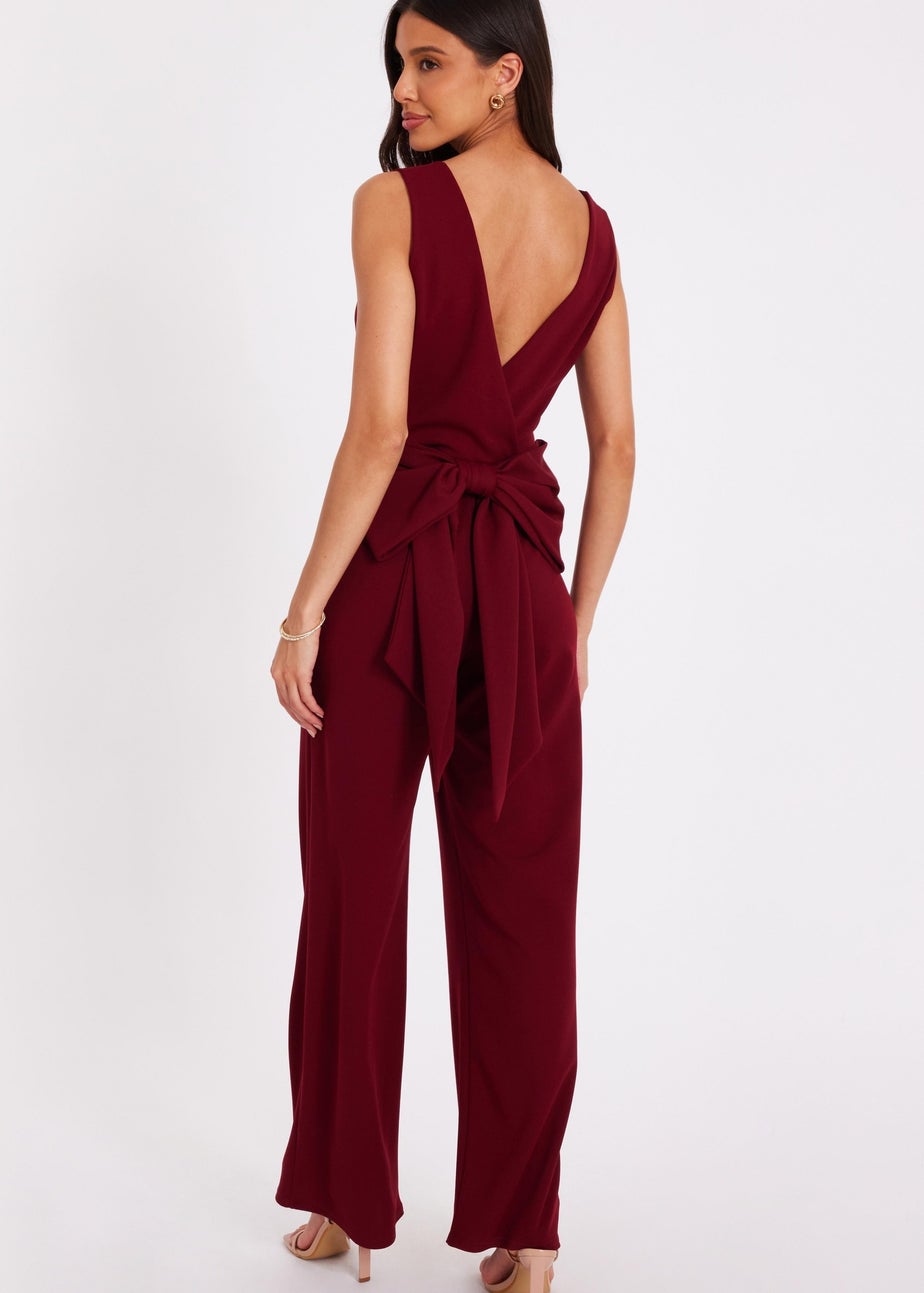 Quiz Red Bow Back Jumpsuit