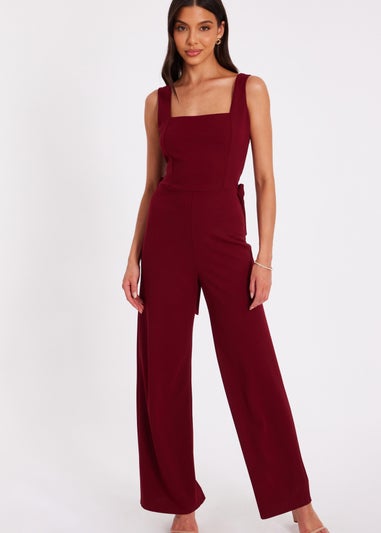 Quiz Red Bow Back Jumpsuit