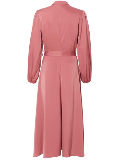 Quiz Lilac Satin Button Front Midaxi Dress