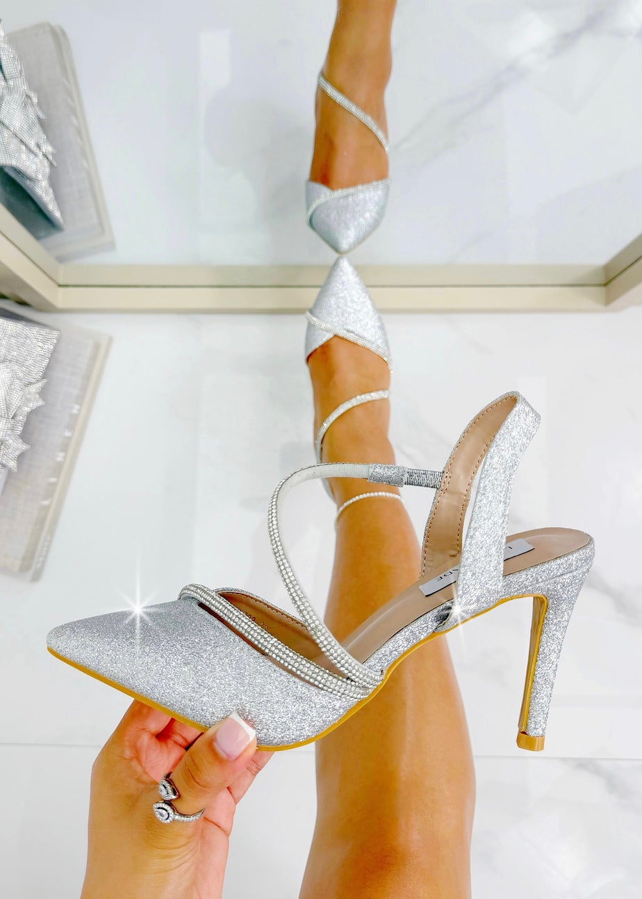Love Lemonade Silver Crystal Luxe Radiance Heels