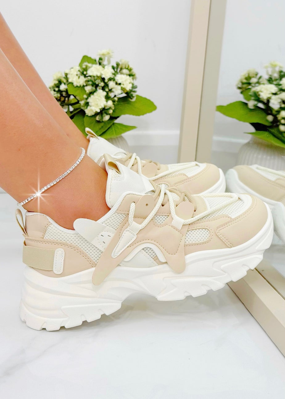 Love Lemonade Nude Power Play Trainers