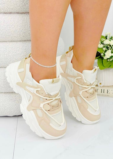 Love Lemonade Nude Power Play Trainers