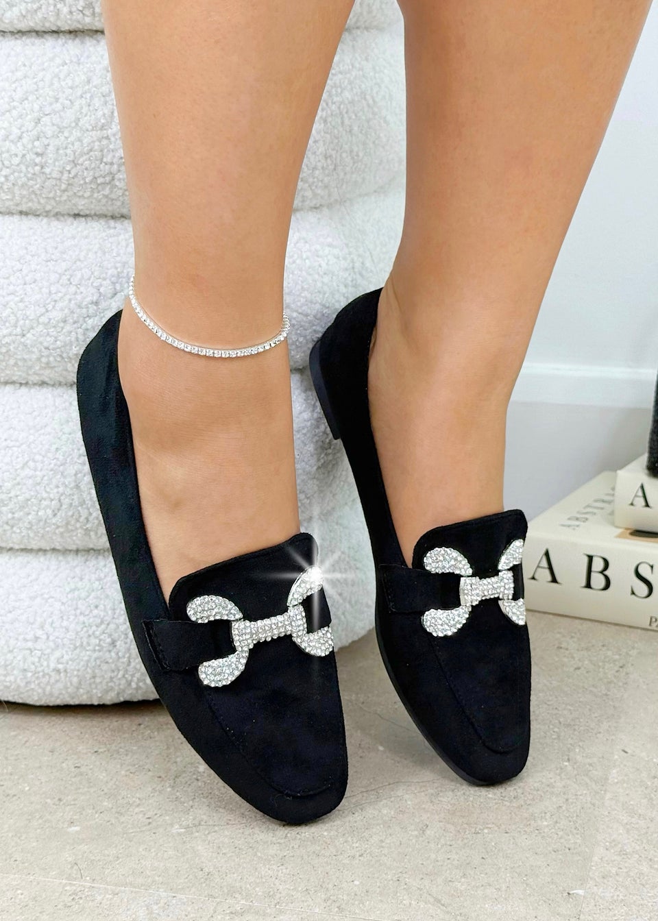 Love Lemonade Black Crystal Diamond Dusk Loafer