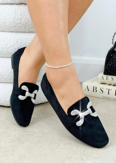 Love Lemonade Black Crystal Diamond Dusk Loafer