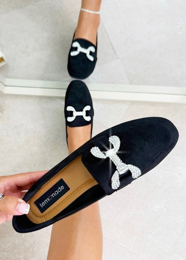 Love Lemonade Black Crystal Diamond Dusk Loafer