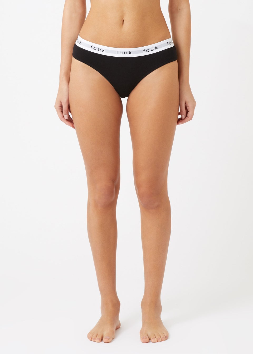 French Connection White 7 Pack Cotton Ladies Briefs