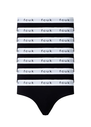 French Connection White 7 Pack Cotton Ladies Briefs