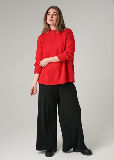 French Connection Red High Neck Cosy Long Sleeve Jumper