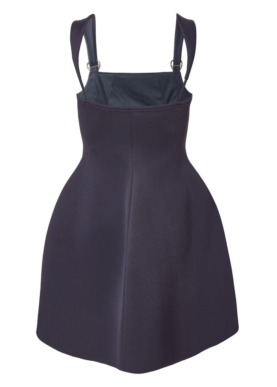 Quiz Navy Heart Charm Mini Dress