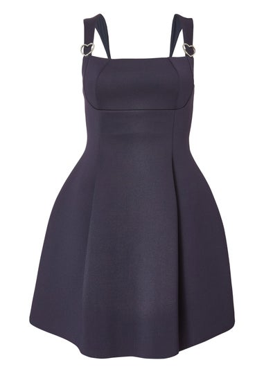 Quiz Navy Heart Charm Mini Dress