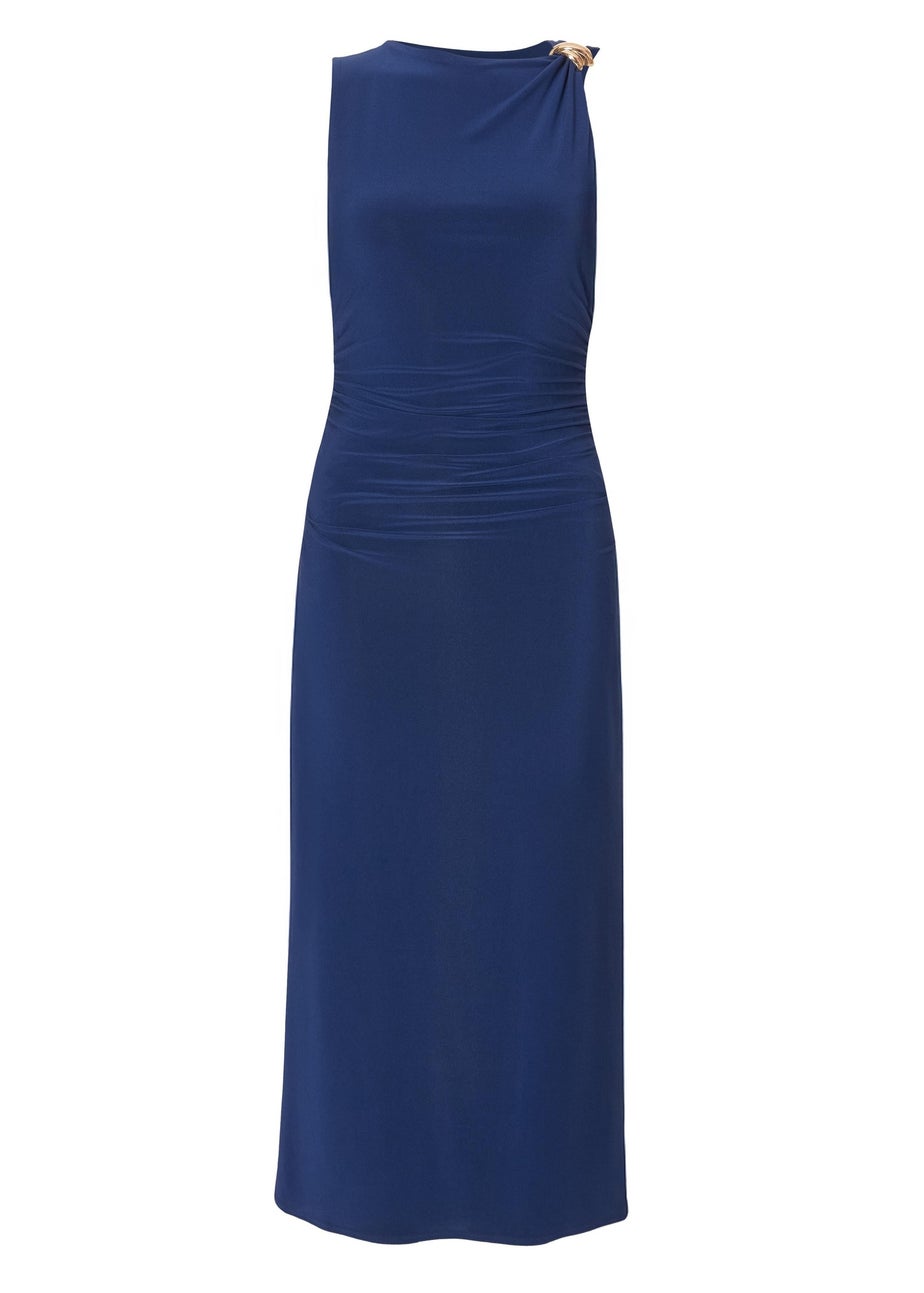 Quiz Navy Petite Midaxi Dress