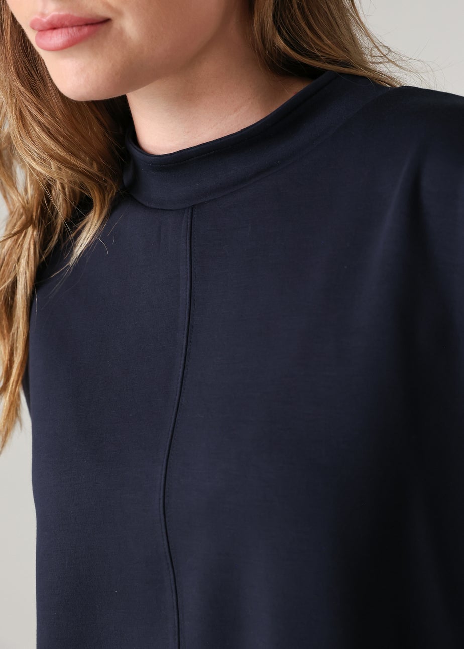 French Connection Navy Luxe Turtle Neck Long Sleeve Jumper