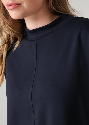 French Connection Navy Luxe Turtle Neck Long Sleeve Jumper