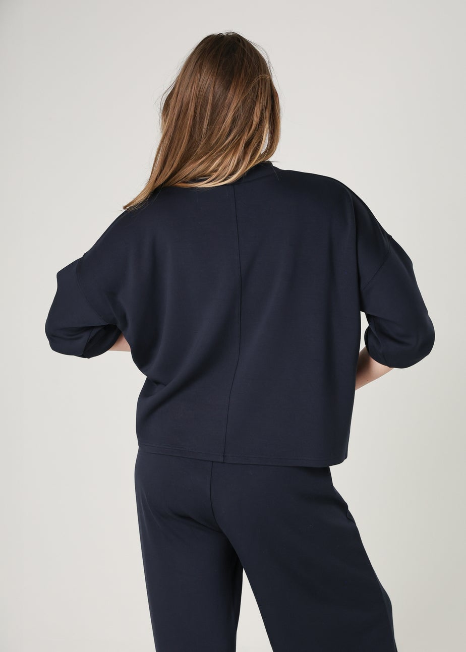 French Connection Navy Luxe Turtle Neck Long Sleeve Jumper