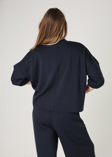 French Connection Navy Luxe Turtle Neck Long Sleeve Jumper