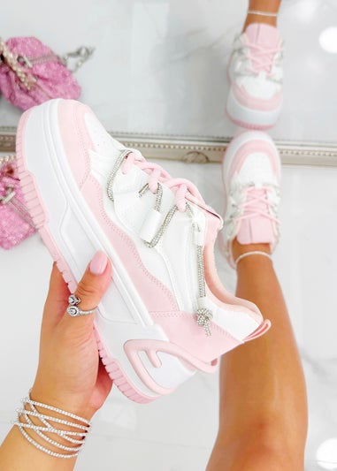 Love Lemonade Pink Crystal Spark Trainers