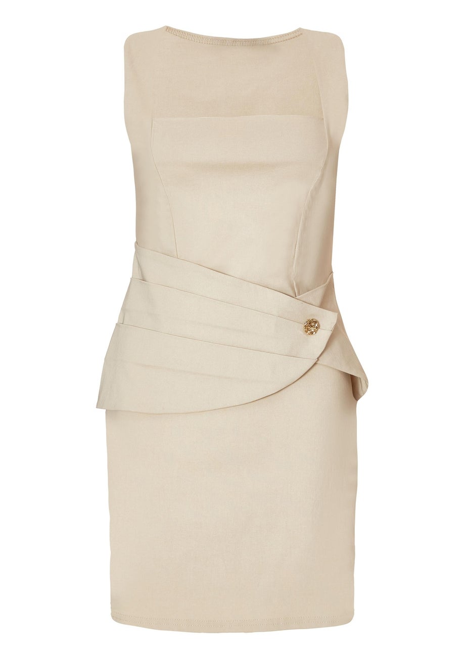 Quiz Stone Square Neck Mini Dress