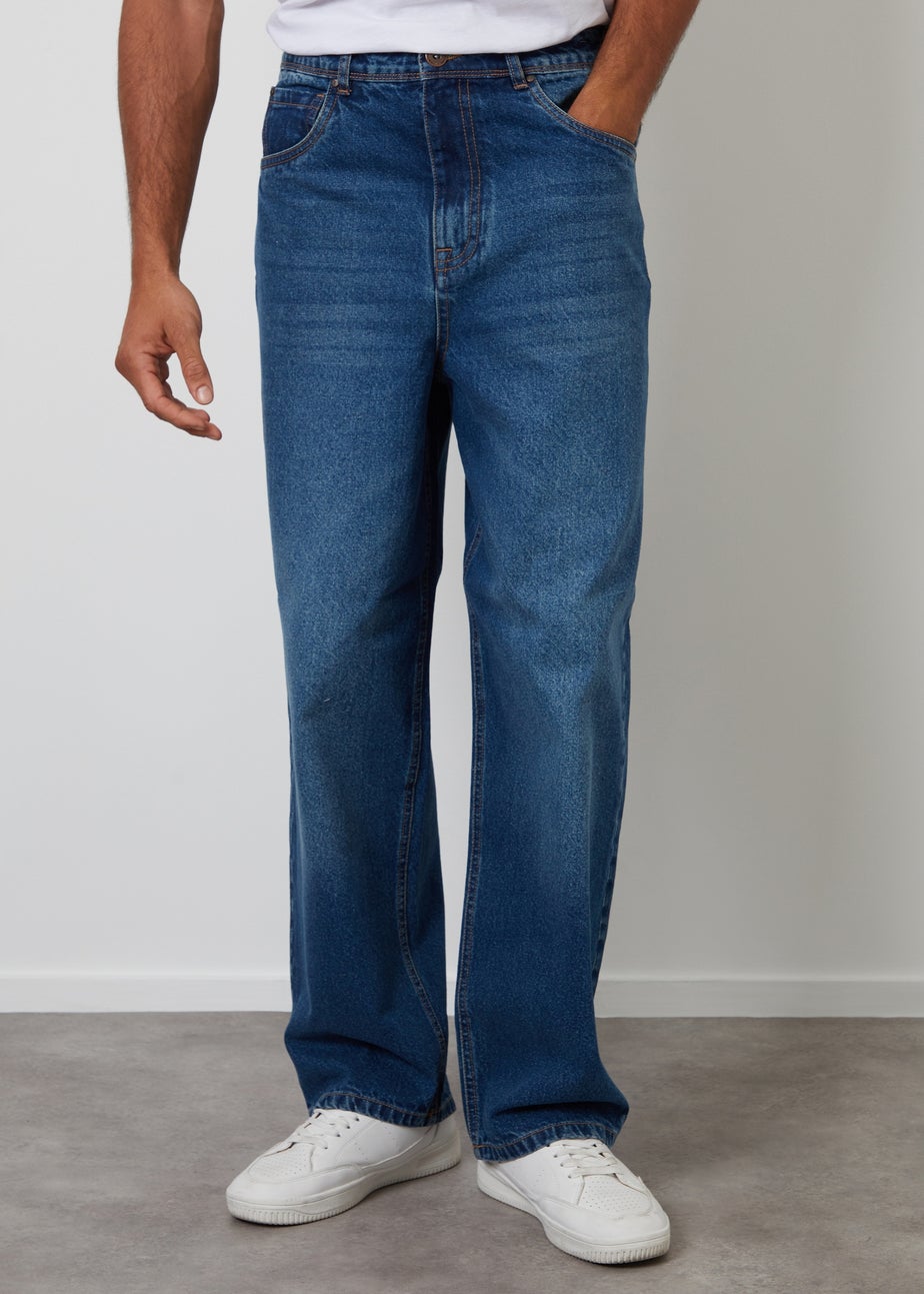 Threadbare Blue Baggy Fit Jeans