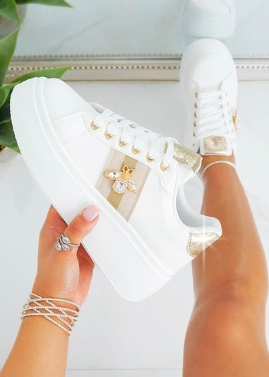 Love Lemonade Gold Crystal  Deluxe Queen Bee Chunky Trainers