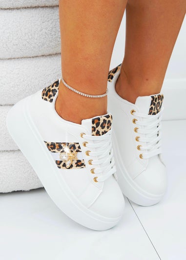 Love Lemonade Leopard Crystal  Deluxe Queen Bee Chunky Trainers