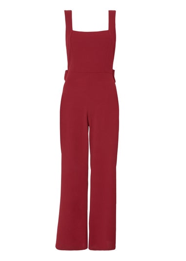 Quiz Red Petite Bow Back Jumpsuit