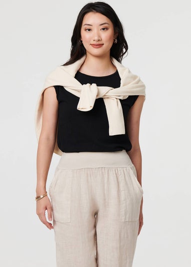 Izabel London Linen Relaxed Linen Tapered Trousers