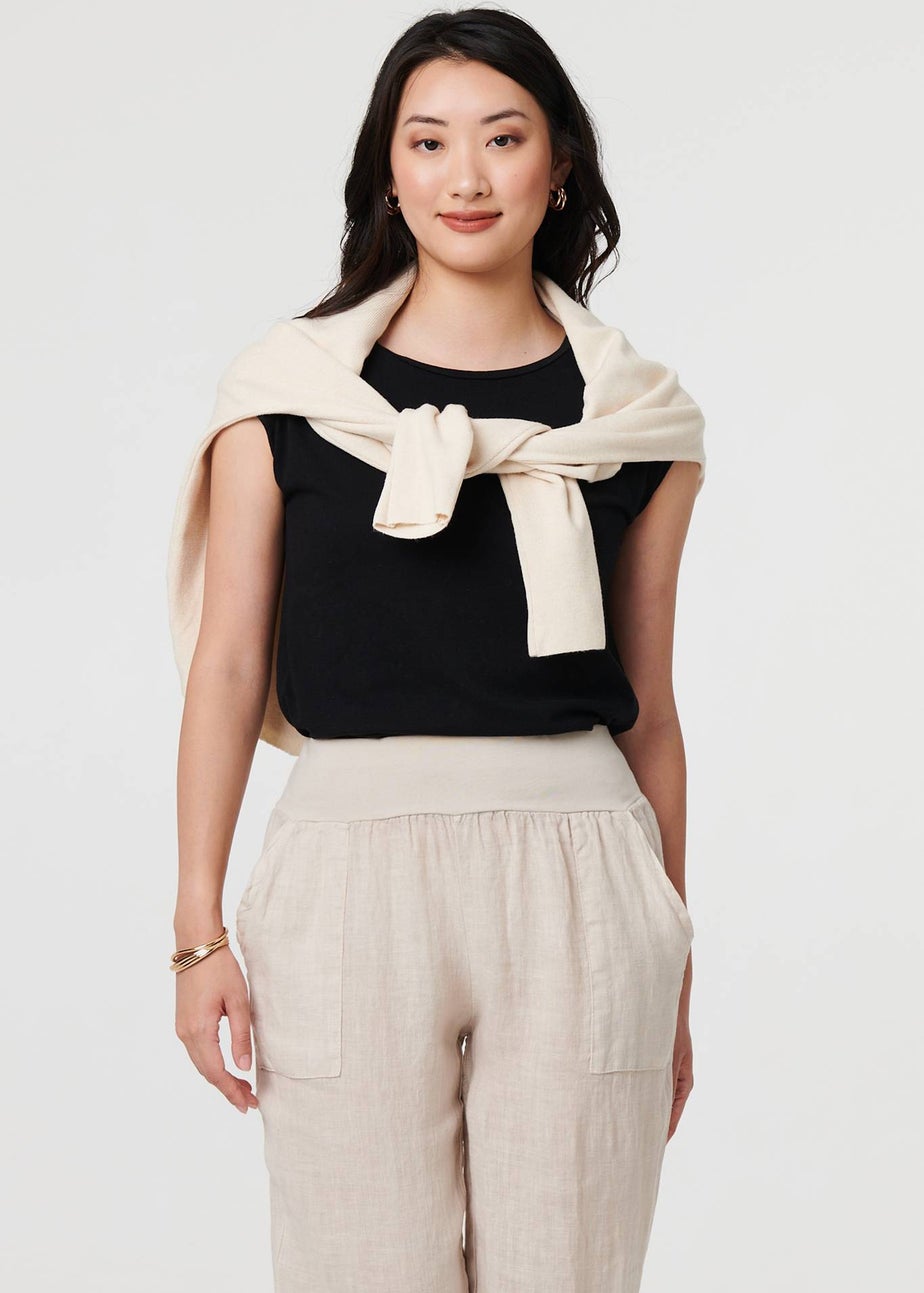 Izabel London Linen Relaxed Linen Tapered Trousers