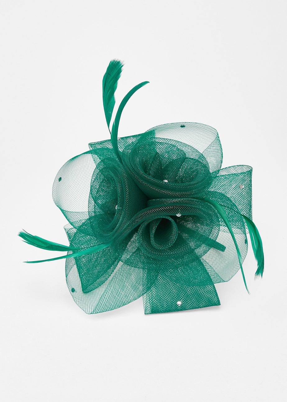 Quiz Green Flower Headband Fascinator