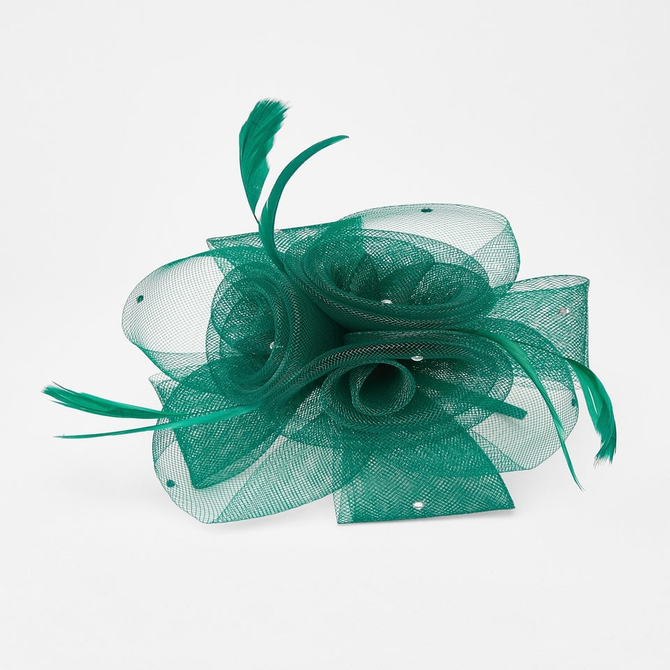 Quiz Green Flower Headband Fascinator