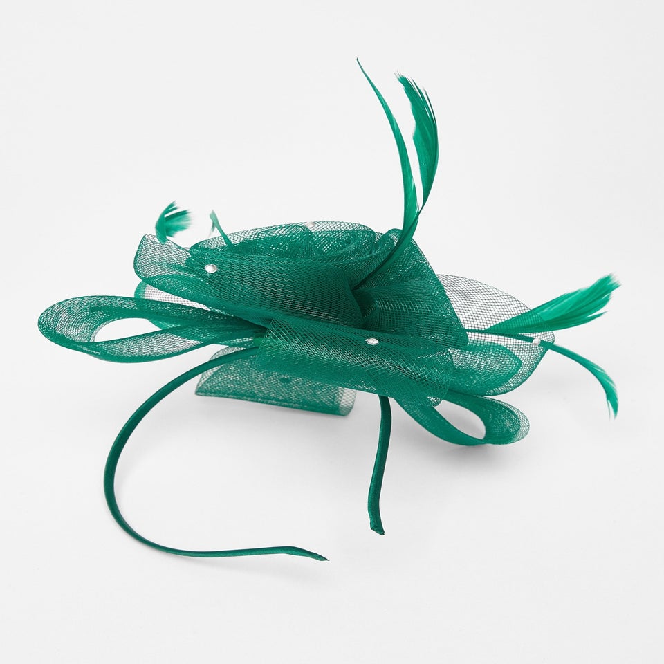 Quiz Green Flower Headband Fascinator