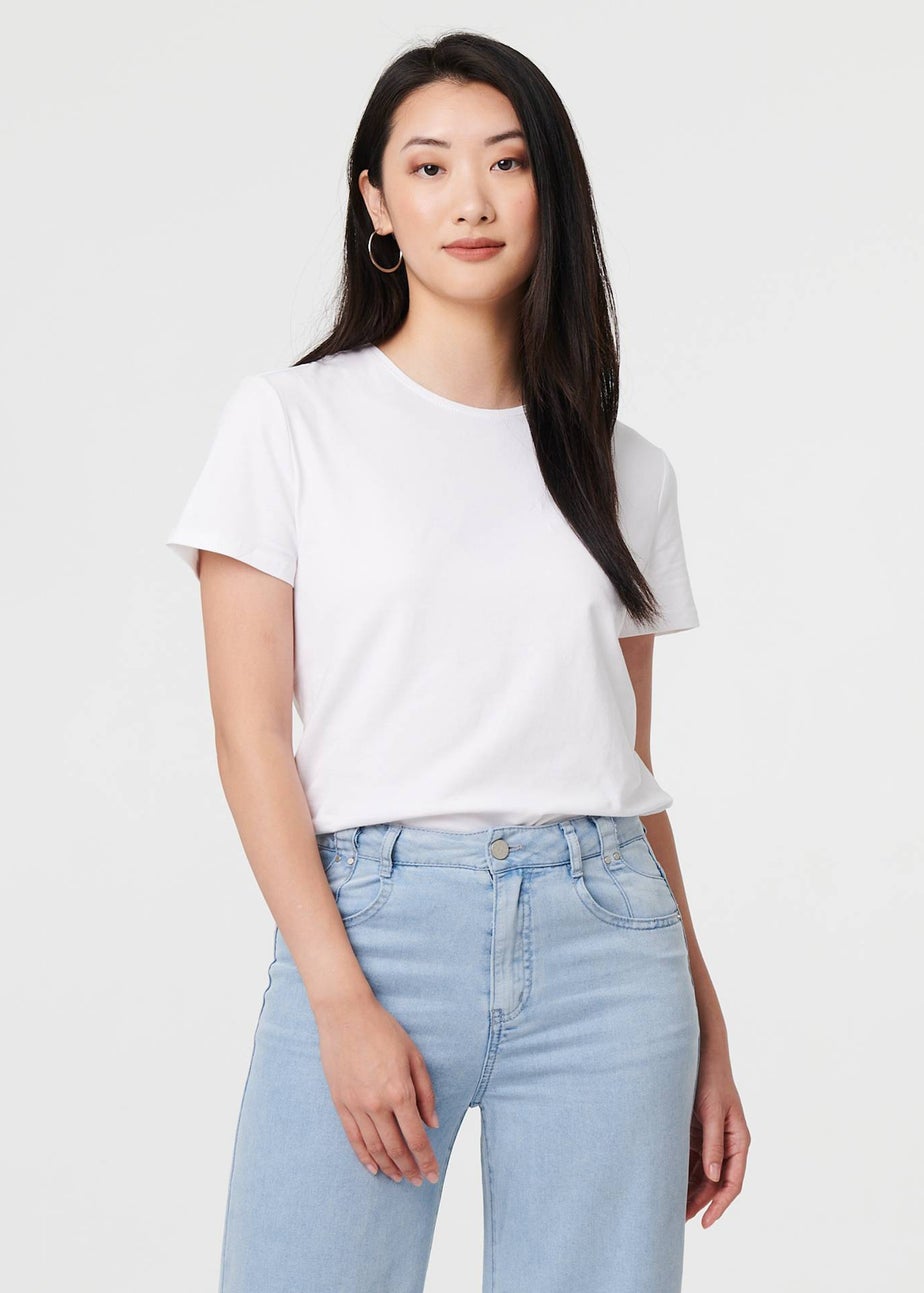 Izabel London Blue High Waist Relaxed Wide Leg Jeans