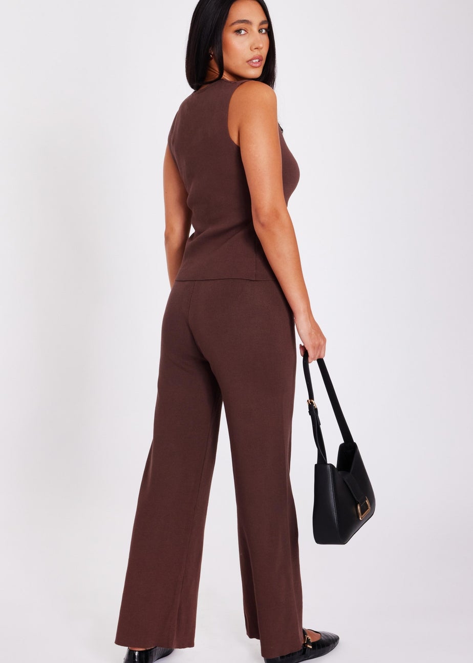 Quiz Brown Knitted Trousers