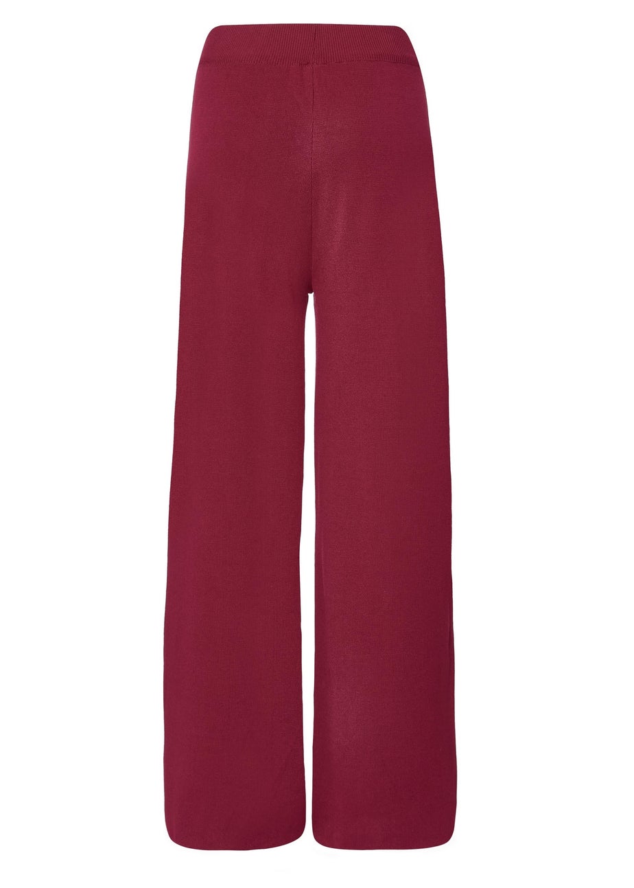 Quiz Burgundy Knitted Trousers