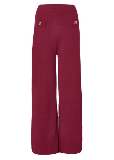 Quiz Burgundy Knitted Trousers