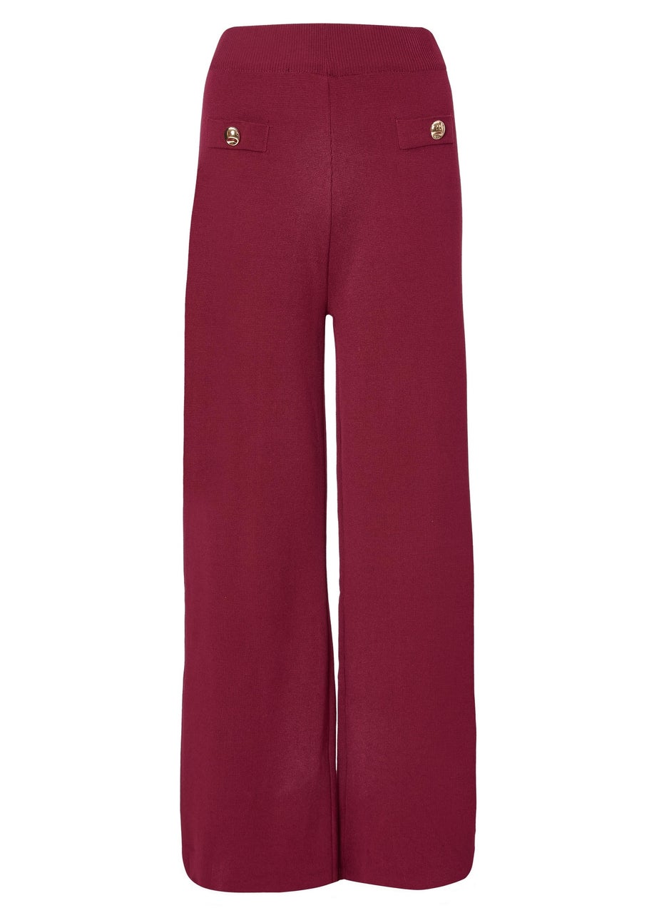 Quiz Burgundy Knitted Trousers