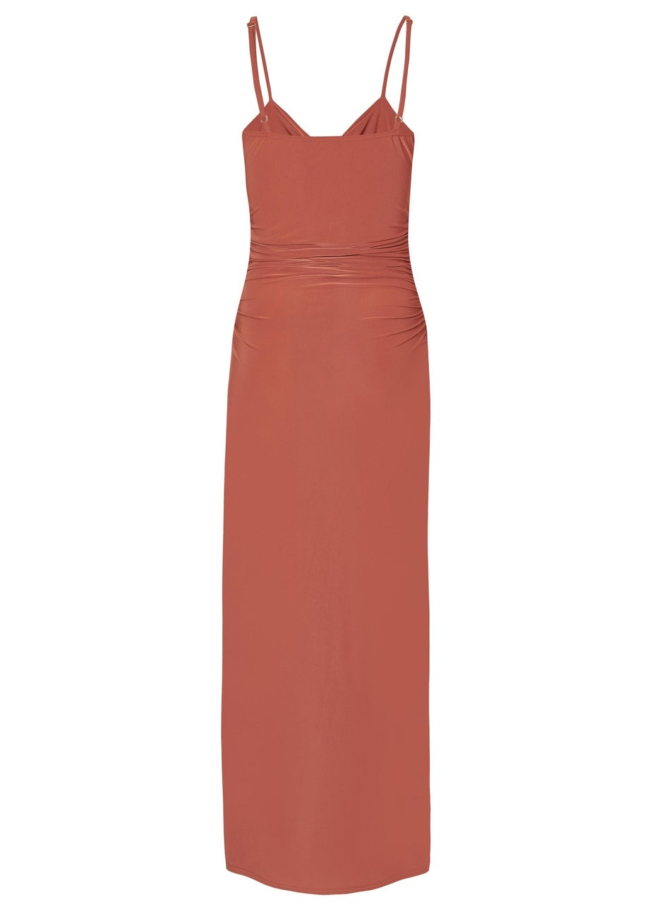 Quiz Red Knot Detail Midi Dress