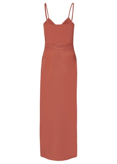 Quiz Red Knot Detail Midi Dress