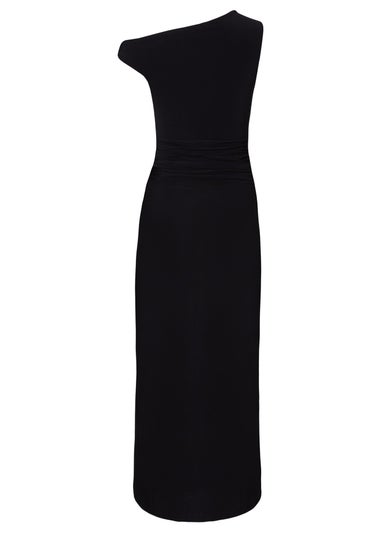 Quiz Black Asymmetric Midaxi Dress