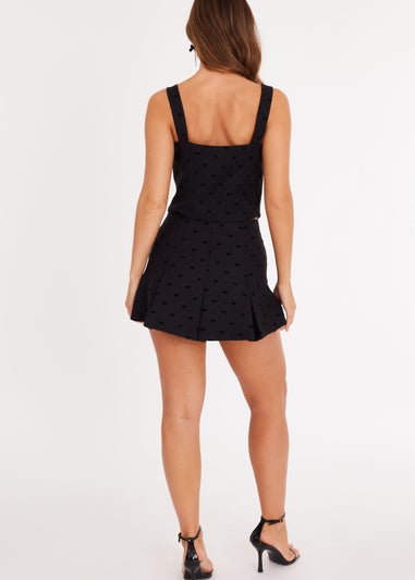 Quiz Black Bow Detail Waistcoat